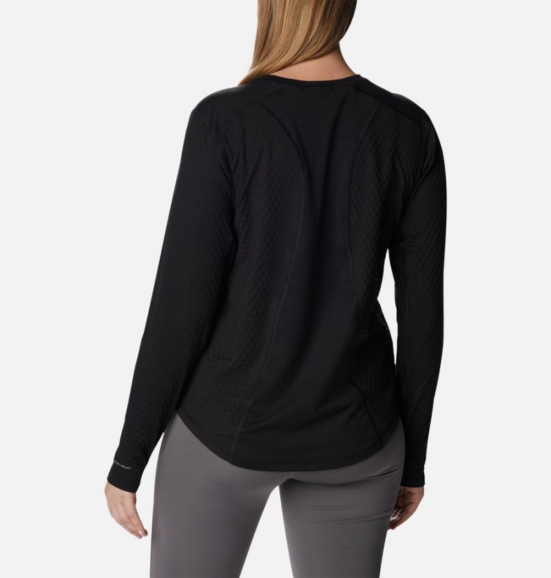 Black Columbia Bliss Ascent Long Sleeve Women's T-Shirt | 72805GAQP