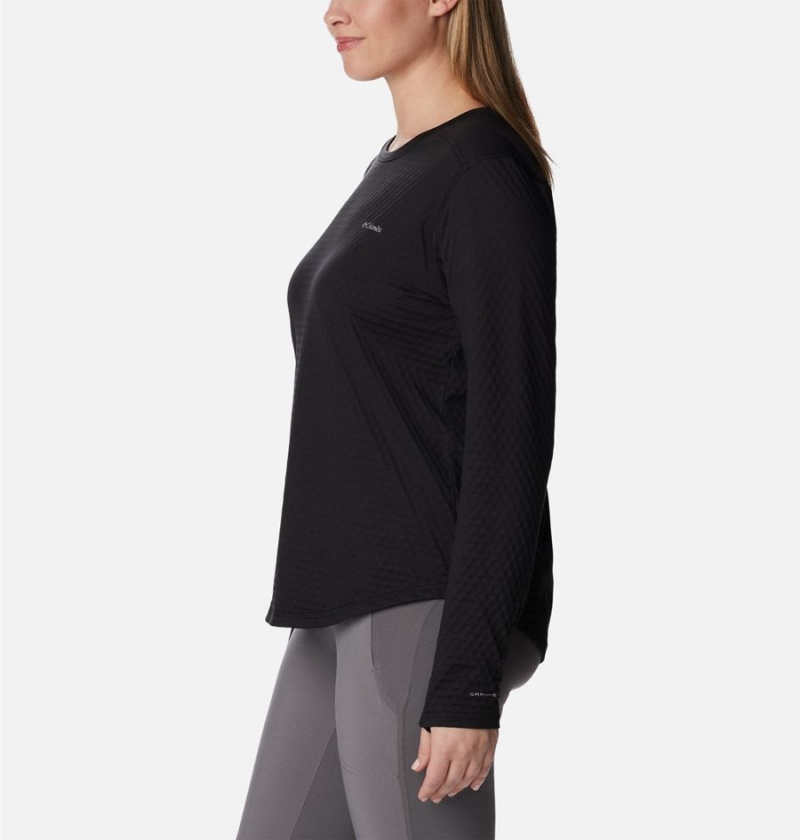 Black Columbia Bliss Ascent Long Sleeve Women's T-Shirt | 72805GAQP