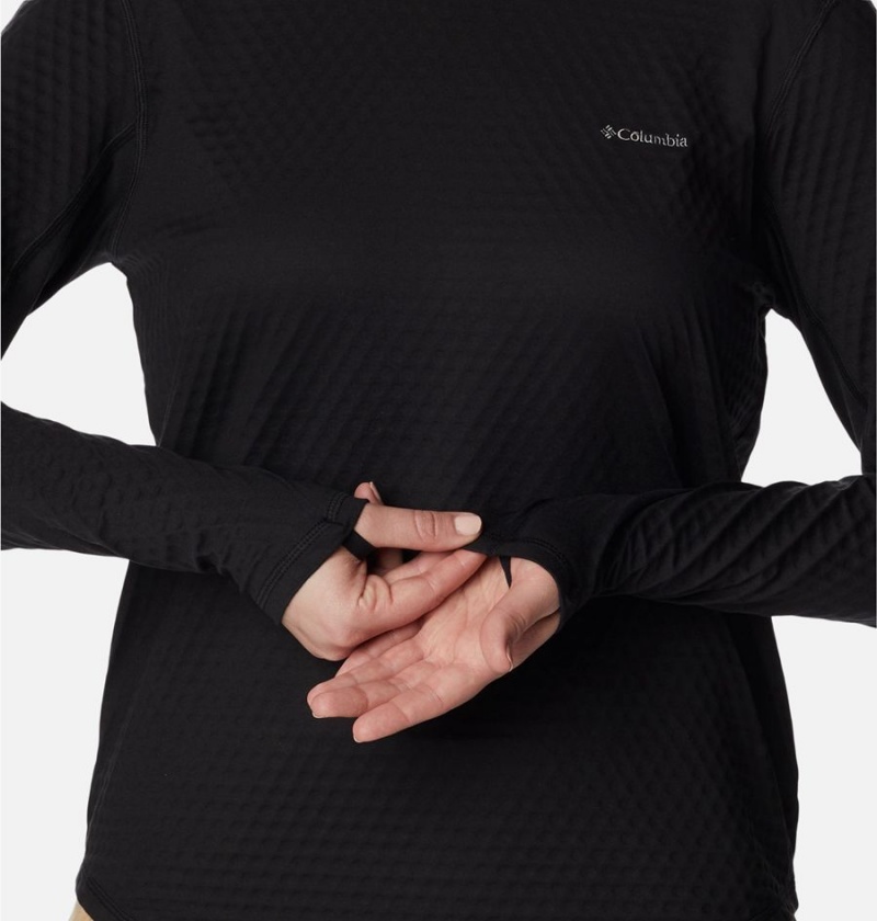 Black Columbia Bliss Ascent Long Sleeve Women's T-Shirt | 72805GAQP