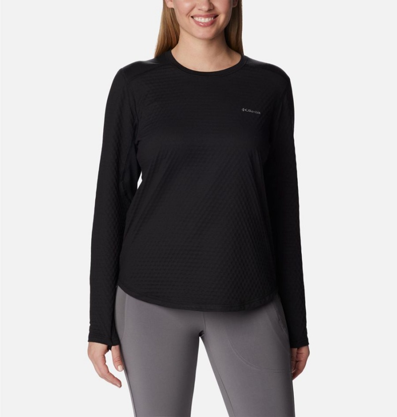 Black Columbia Bliss Ascent Long Sleeve Women\'s T-Shirt | 72805GAQP