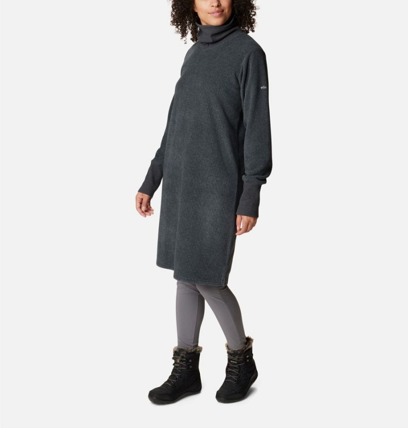 Black Columbia Boundless Trek Fleece Women's Dress | 63028EFJW