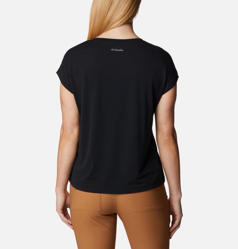 Black Columbia Boundless Trek Women's T-Shirt | 94621TDCZ