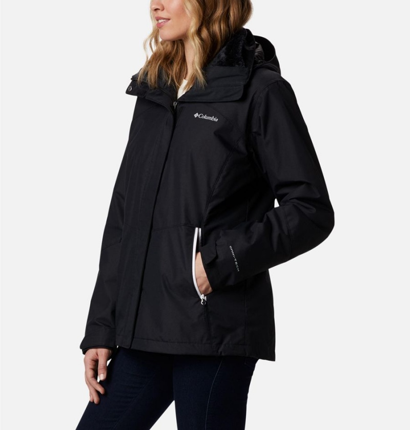 Black Columbia Bugaboo II Fleece Interchange Women's Ski Jacket | 85704QVTD