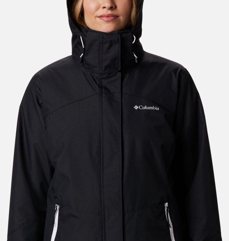 Black Columbia Bugaboo II Fleece Interchange Women's Ski Jacket | 85704QVTD