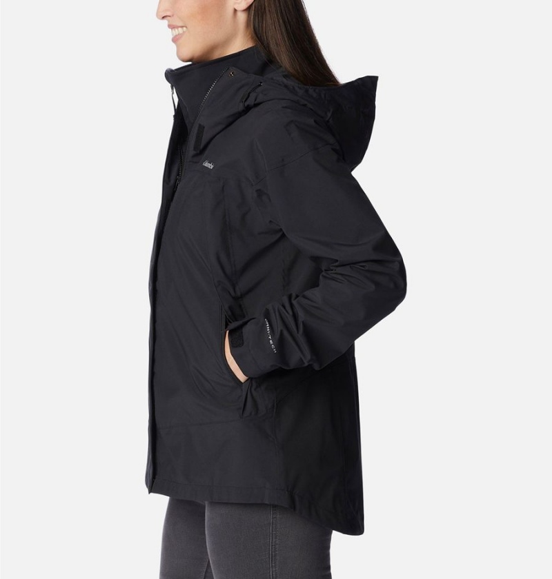 Black Columbia Canyon Meadows Interchange Women's 3 In 1 Jackets | 87056BIEK