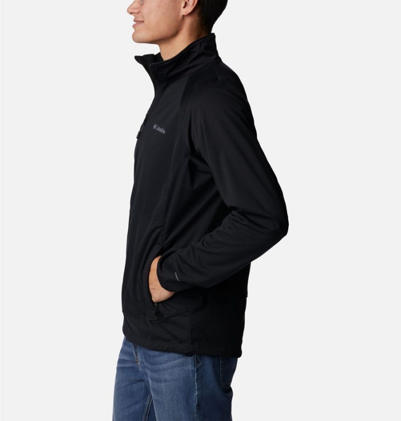 Black Columbia Canyon Meadows Men's Softshell Jackets | 28756QLSO