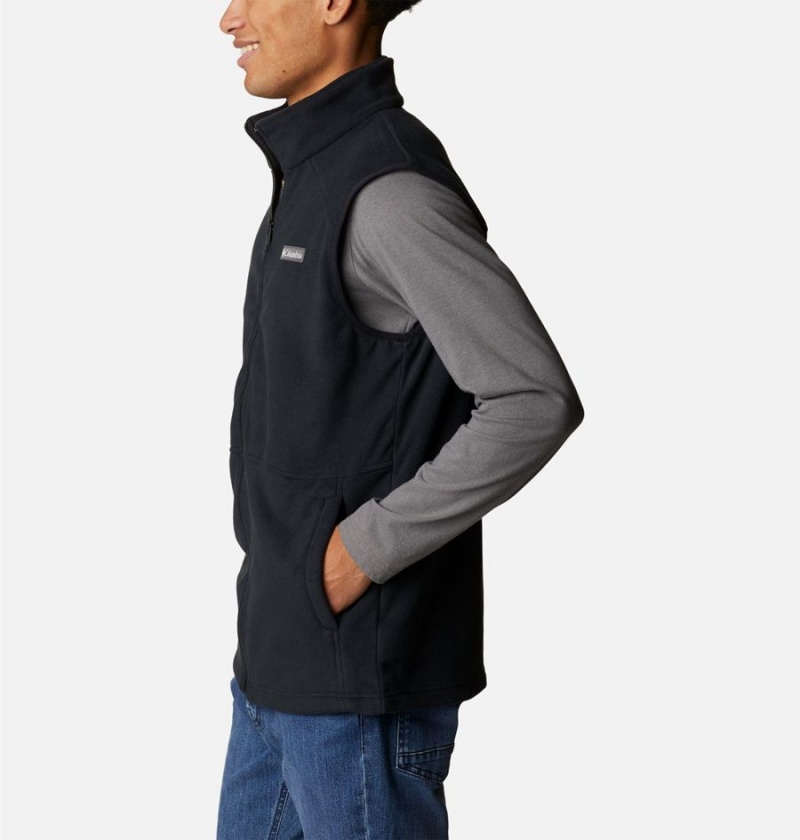 Black Columbia Castle Dale Fleece Men's Vest | 67982RIHZ