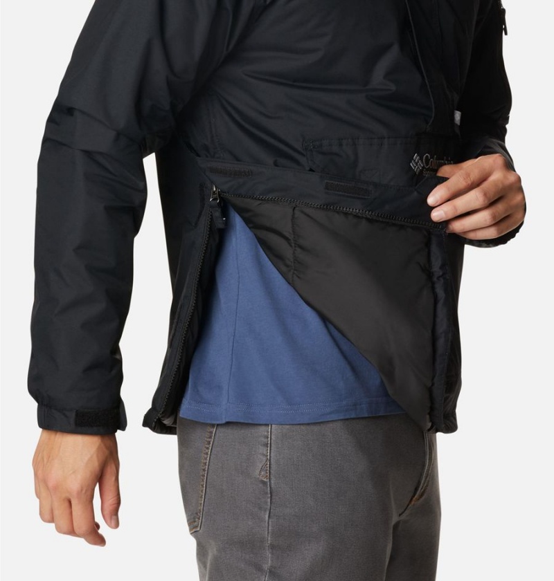 Black Columbia Challenger Anorak Insulated Men's Puffer Jacket | 56372YPUC