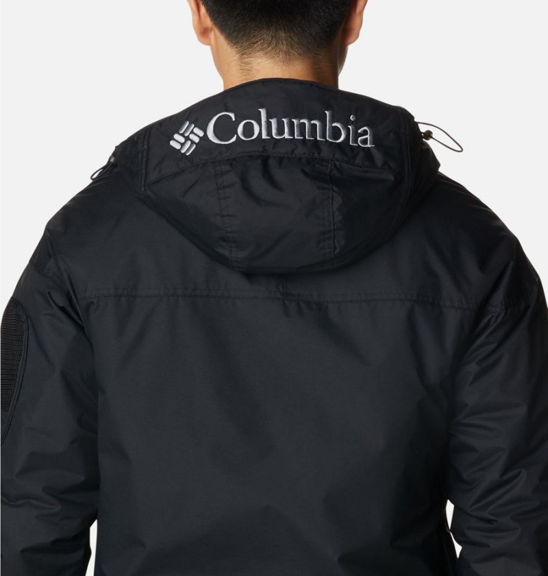 Black Columbia Challenger Anorak Insulated Men's Puffer Jacket | 56372YPUC