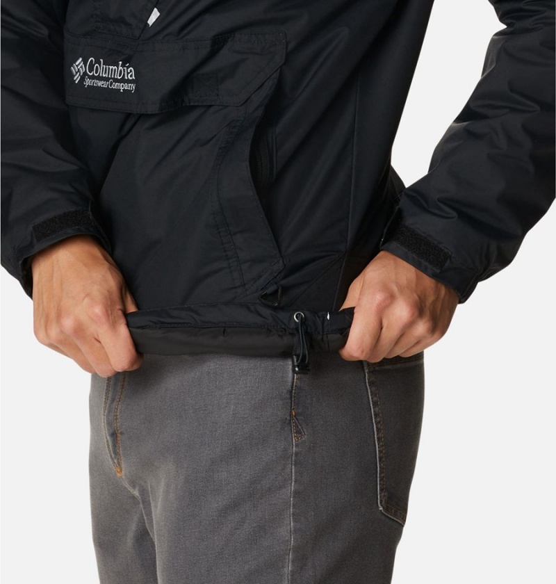 Black Columbia Challenger Anorak Insulated Men's Puffer Jacket | 56372YPUC