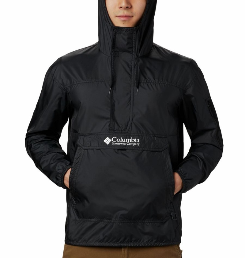 Black Columbia Challenger Men's Windbreaker | 13975BEFK