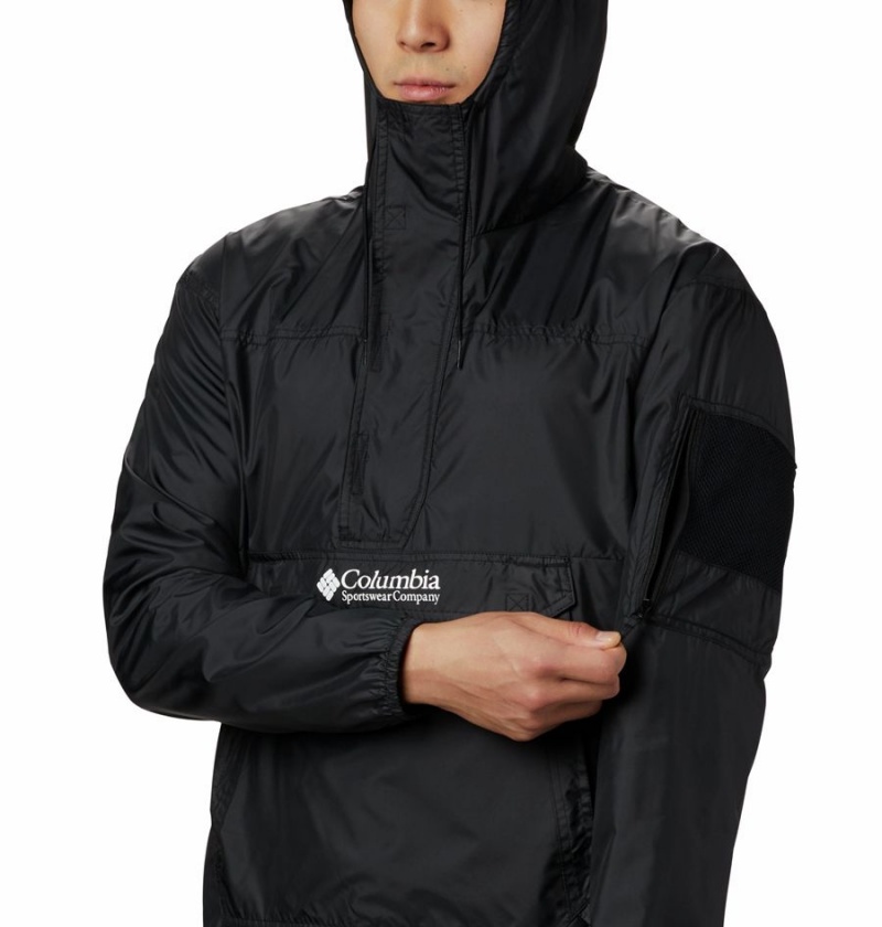 Black Columbia Challenger Men's Windbreaker | 13975BEFK