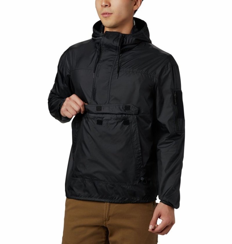 Black Columbia Challenger Men's Windbreaker | 13975BEFK