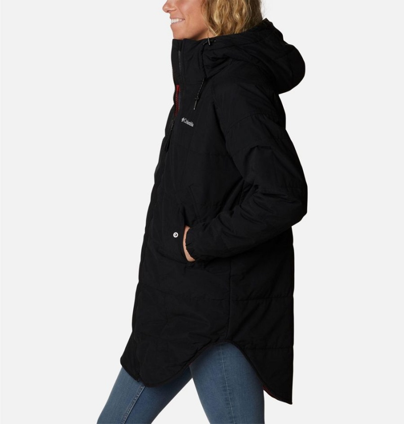 Black Columbia Chatfield Hill Novelty Women's Coats | 73021PHGF