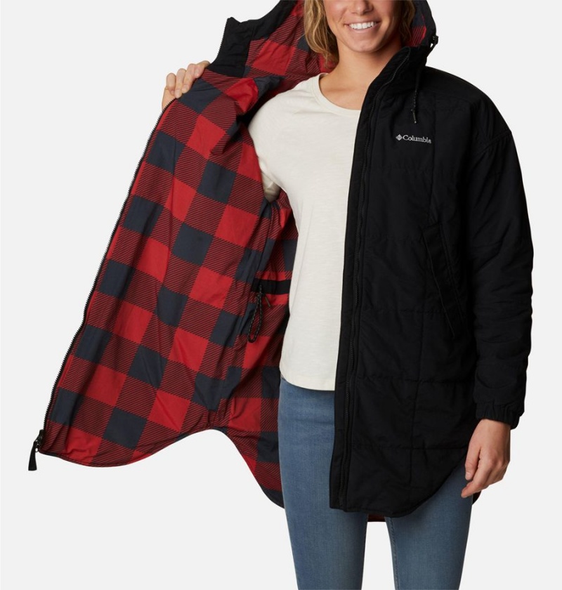 Black Columbia Chatfield Hill Novelty Women's Coats | 73021PHGF