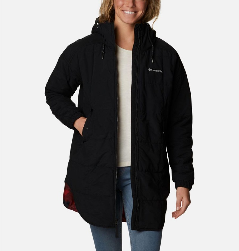 Black Columbia Chatfield Hill Novelty Women's Coats | 73021PHGF