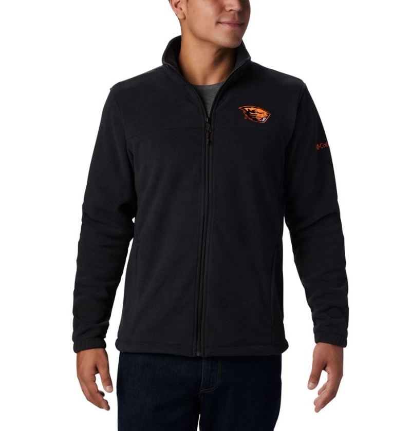 Black Columbia Collegiate Flanker III - Oregon State Men\'s Fleece Jacket | 58304VCLP