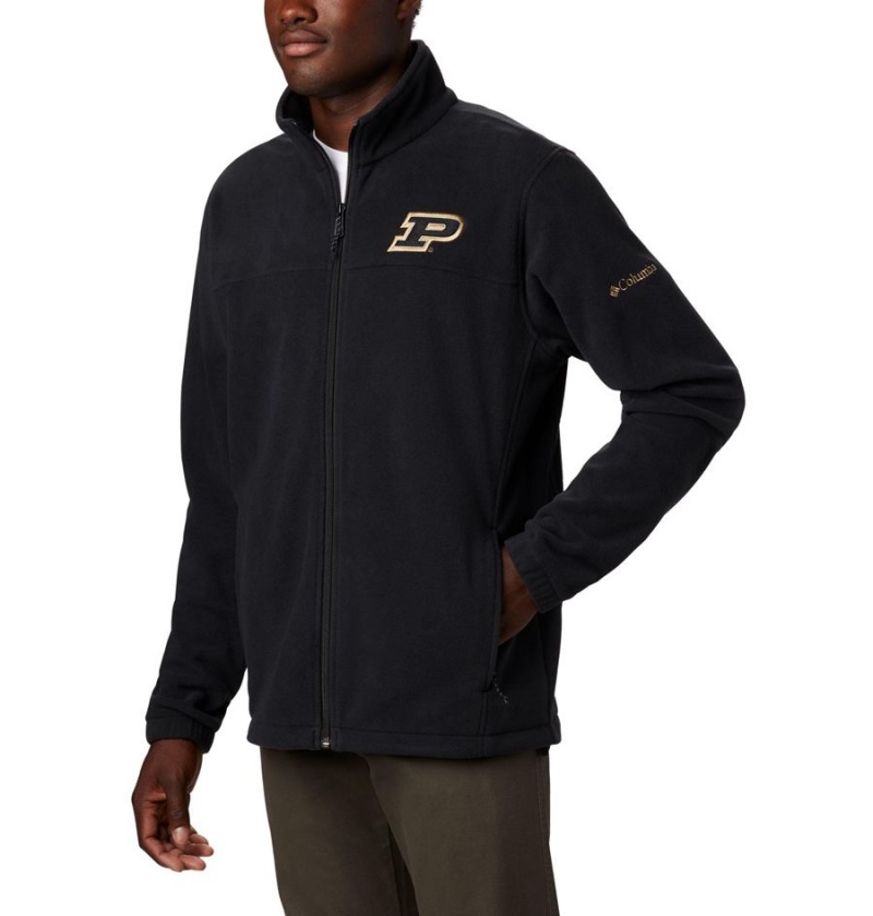 Black Columbia Collegiate Flanker III - Purdue Men's Fleece Jacket | 41956LVTZ