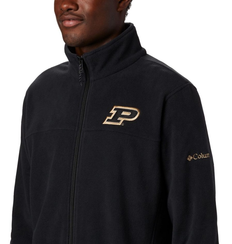 Black Columbia Collegiate Flanker III - Purdue Men's Fleece Jacket | 41956LVTZ