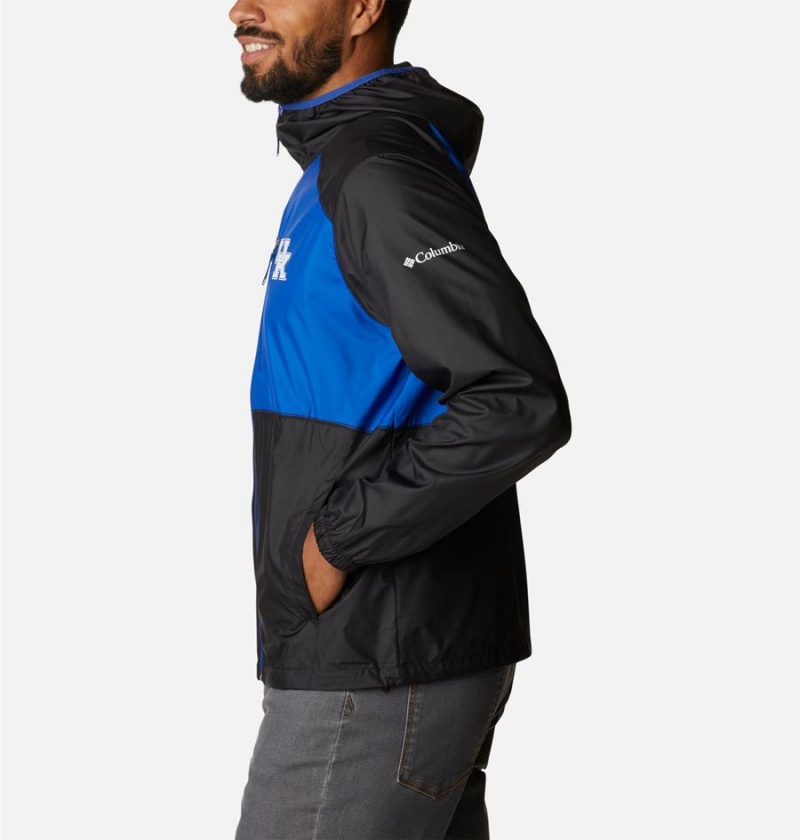 Black Columbia Collegiate Flash Forward Jacket - Kentucky Men's Windbreaker | 04512XFSW