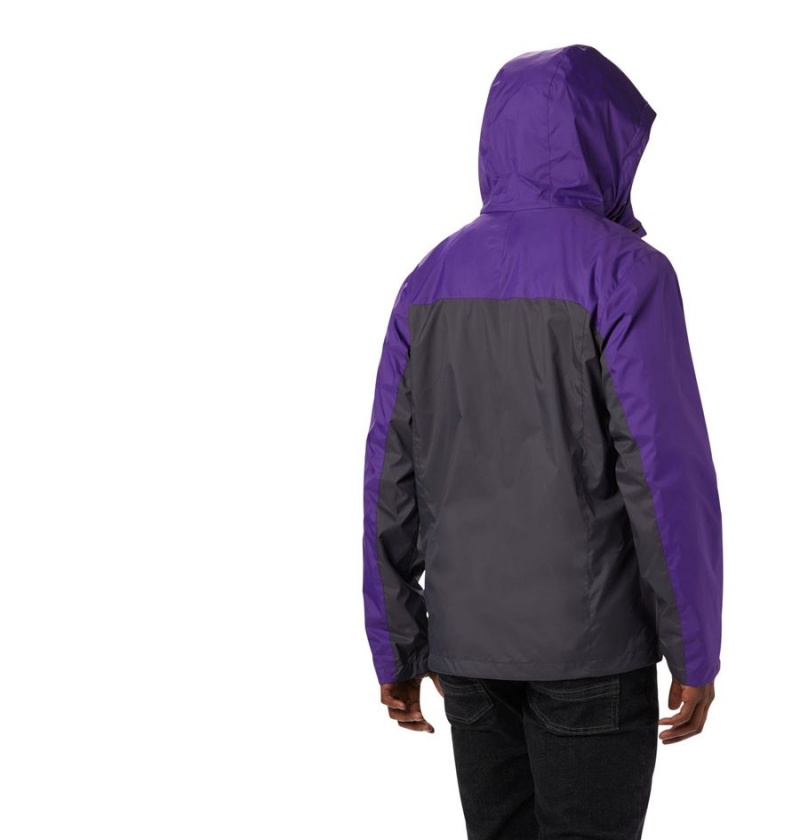 Black Columbia Collegiate Glennaker Storm - LSU Men's Rain Jacket | 68931ZCAY