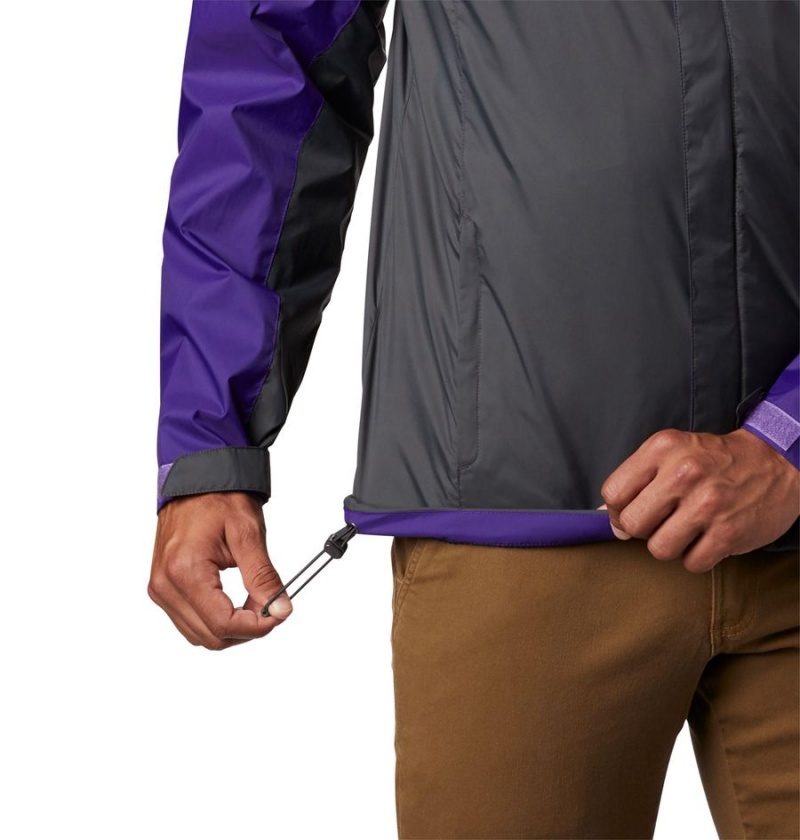 Black Columbia Collegiate Glennaker Storm - Washington Men's Rain Jacket | 10458YCVE