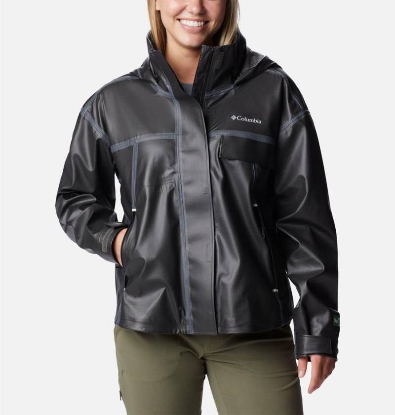 Black Columbia Coral Ridge OutDry Extreme Women\'s Rain Jacket | 96871HKFW