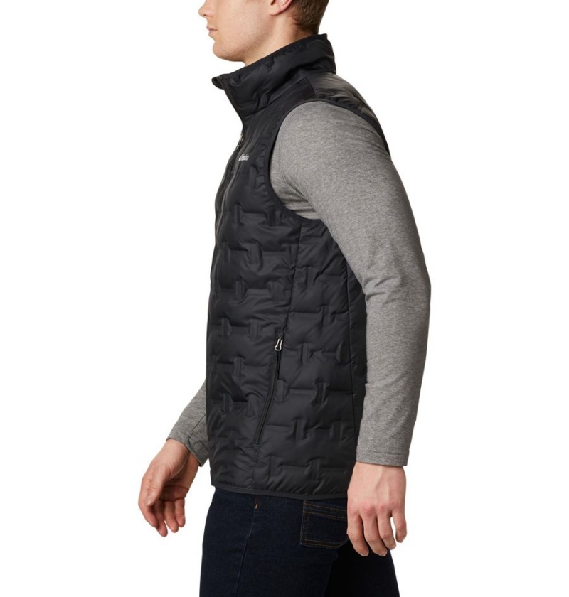 Black Columbia Delta Ridge Down Men's Vest | 63952GHEA