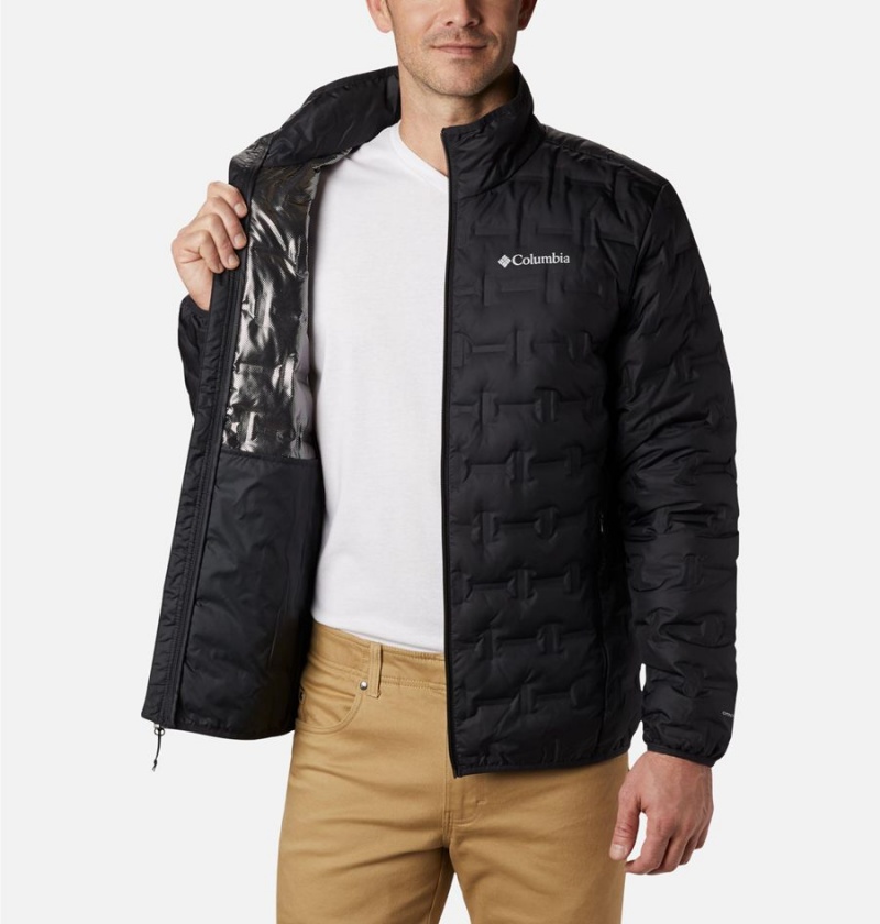 Black Columbia Delta Ridge Insulated Men's Puffer Jacket | 42507YACB