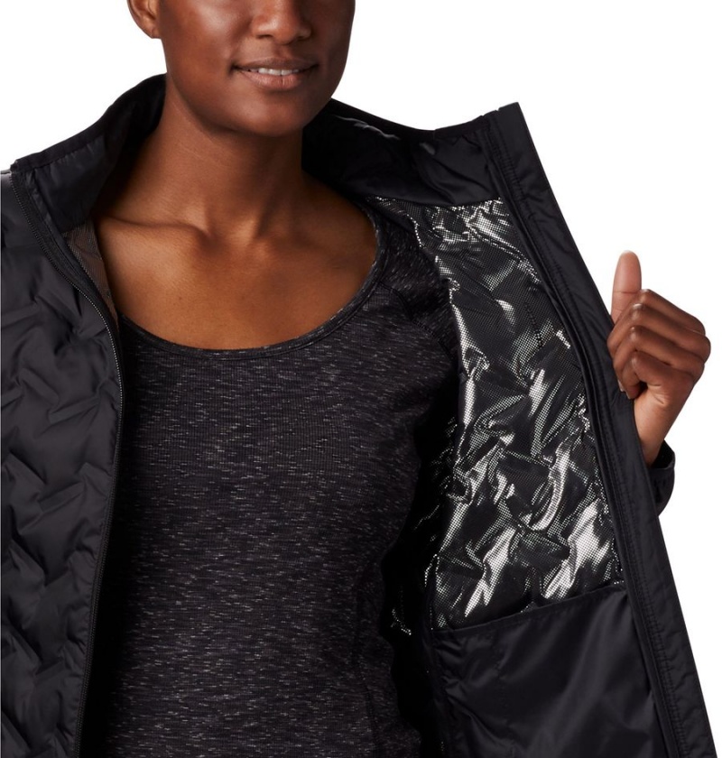 Black Columbia Delta Ridge Women's Puffer Jacket | 35861JARH