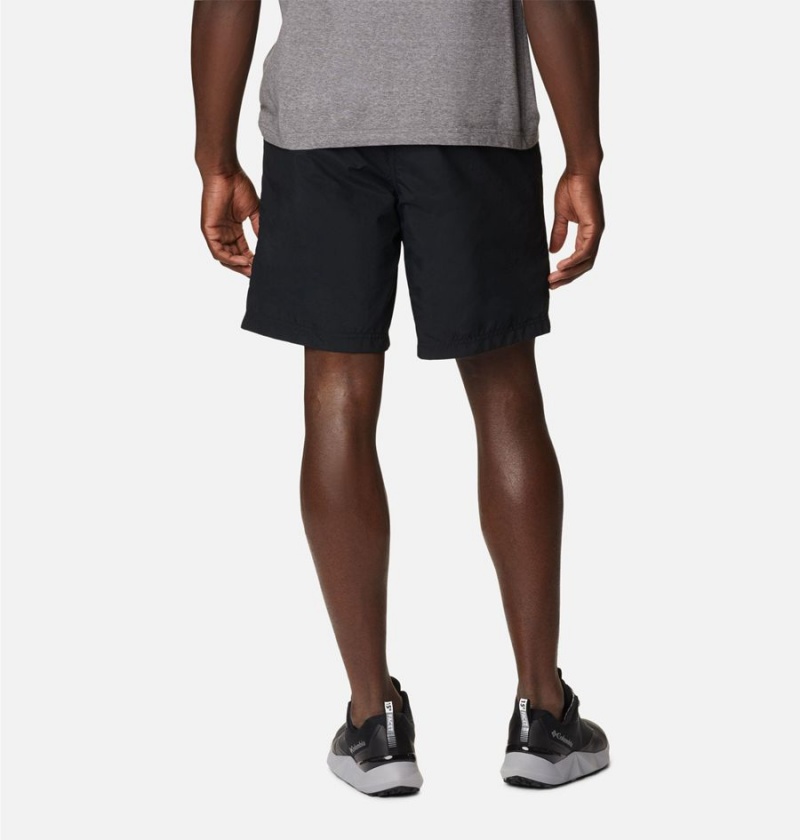 Black Columbia Deschutes Valley Reversible Men's Shorts | 07194AEYZ