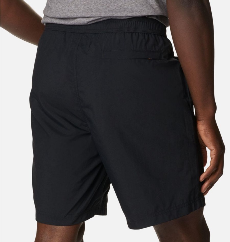 Black Columbia Deschutes Valley Reversible Men's Shorts | 07194AEYZ