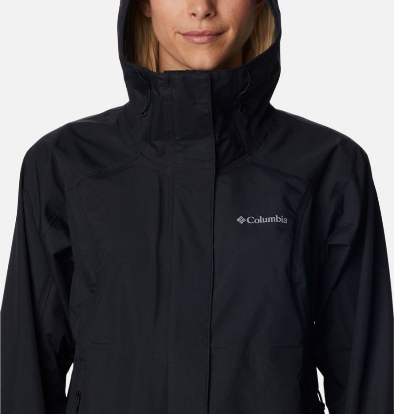 Black Columbia Discovery Point Shell Women's Rain Jacket | 23648YOJI