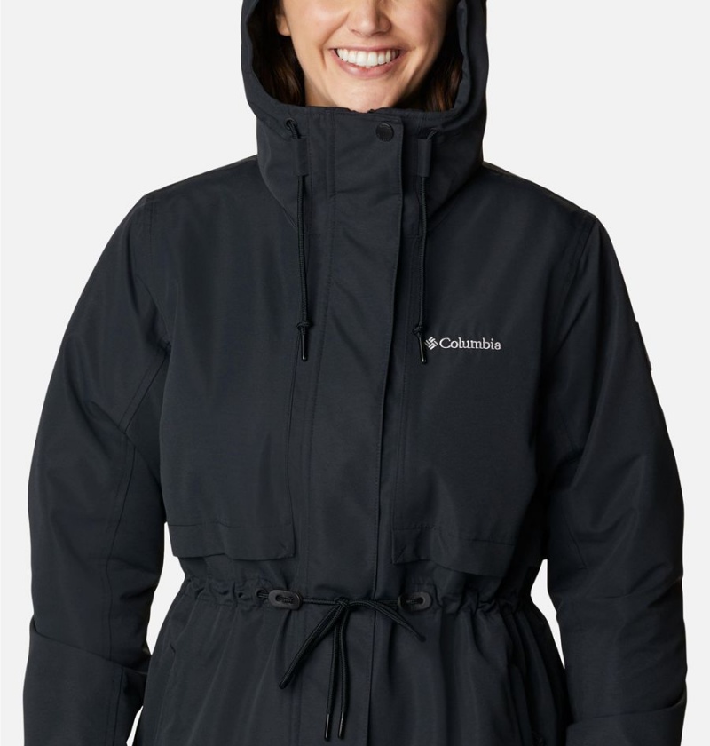 Black Columbia Drop Ridge Interchange Women's 3 In 1 Jackets | 60729YJCS