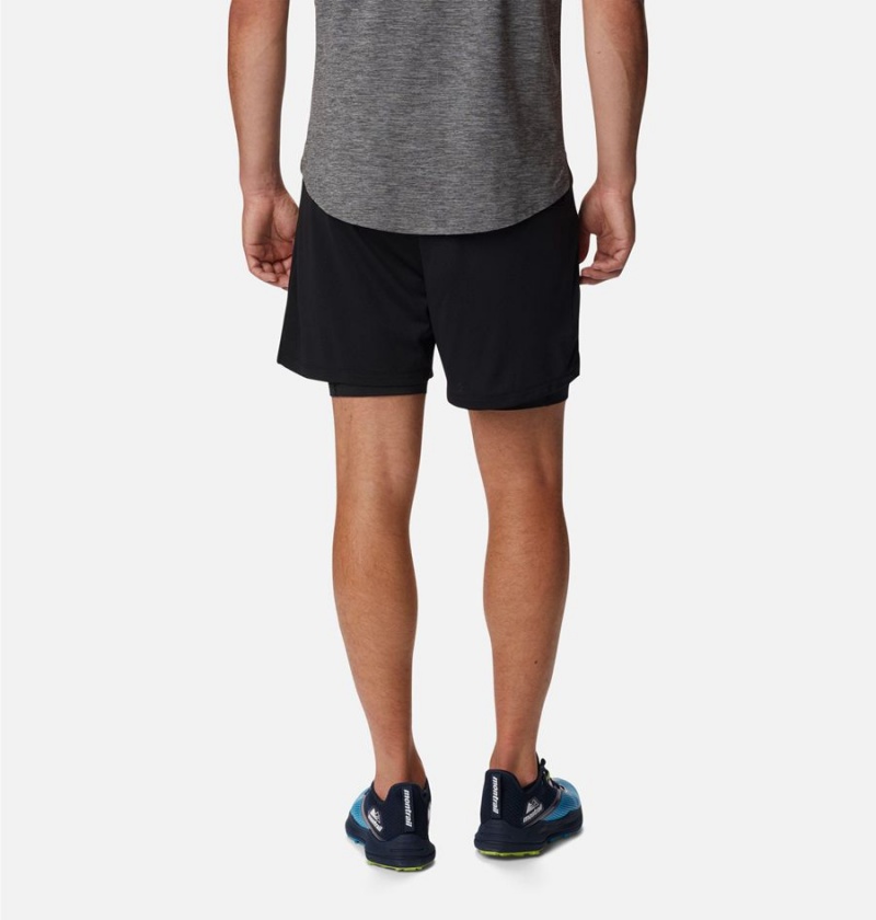 Black Columbia Endless Trail 2-in-1 Men's Shorts | 59316MLNG