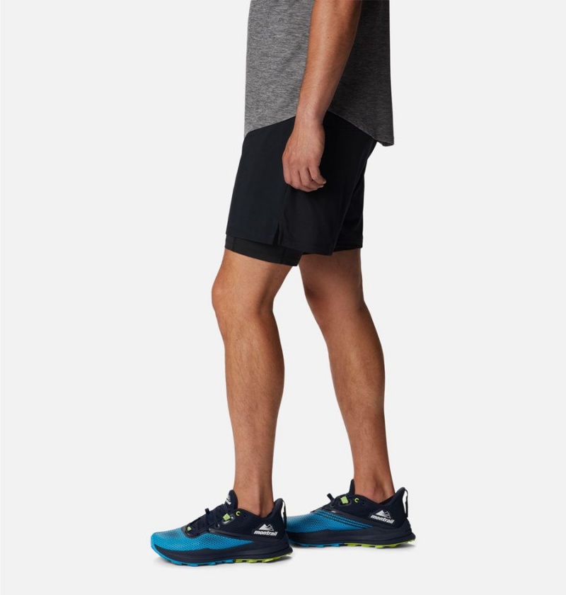 Black Columbia Endless Trail 2-in-1 Men's Shorts | 59316MLNG