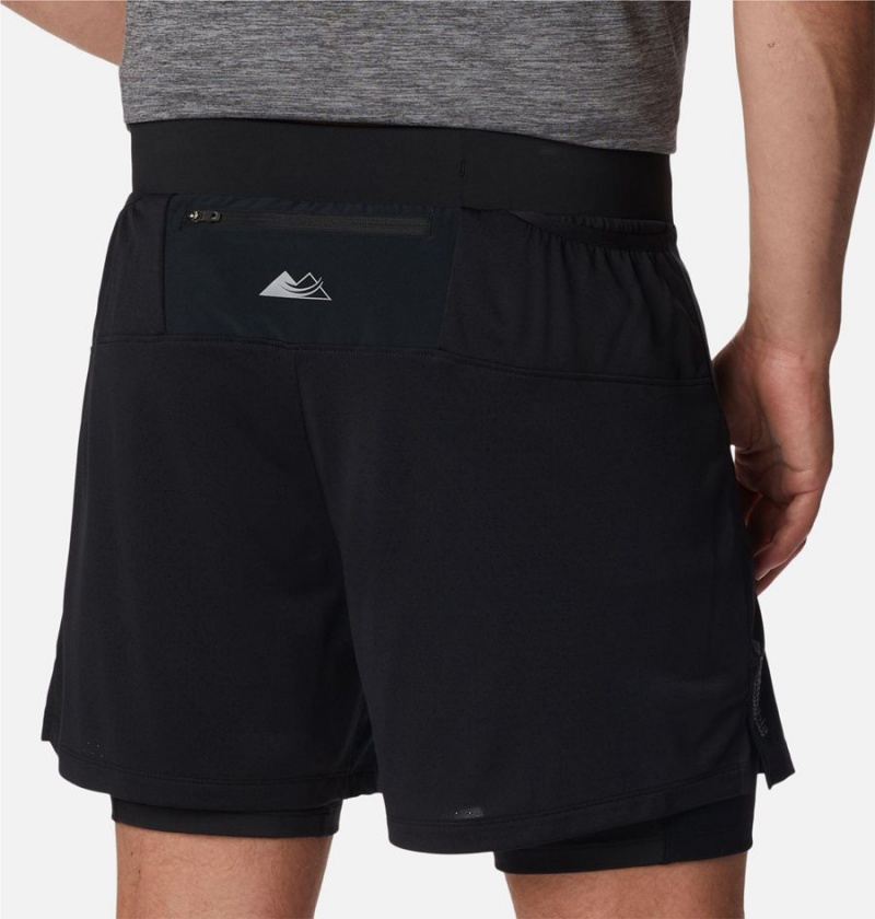 Black Columbia Endless Trail 2-in-1 Men's Shorts | 59316MLNG