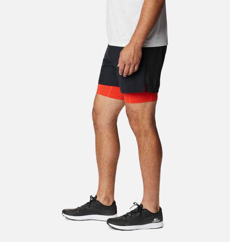 Black Columbia Endless Trail 2-in-1 Men's Shorts | 19245PRNC