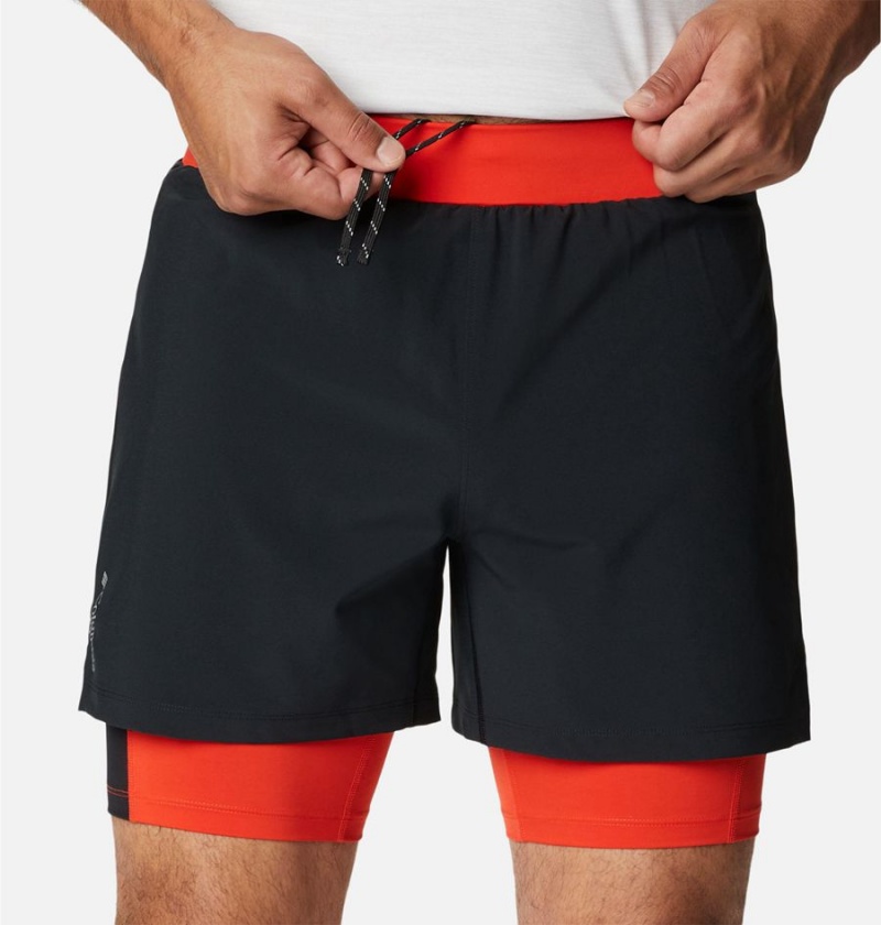 Black Columbia Endless Trail 2-in-1 Men's Shorts | 19245PRNC