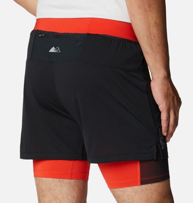 Black Columbia Endless Trail 2-in-1 Men's Shorts | 19245PRNC