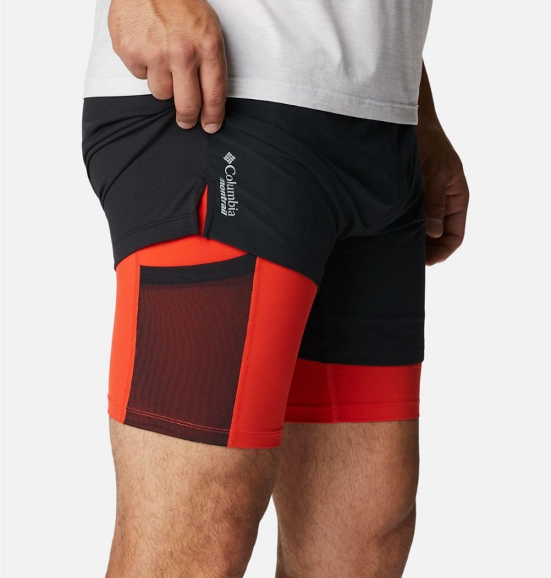 Black Columbia Endless Trail 2-in-1 Men's Shorts | 19245PRNC