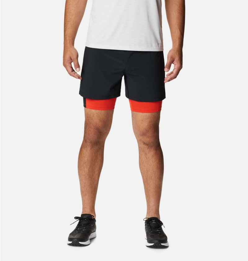 Black Columbia Endless Trail 2-in-1 Men\'s Shorts | 19245PRNC