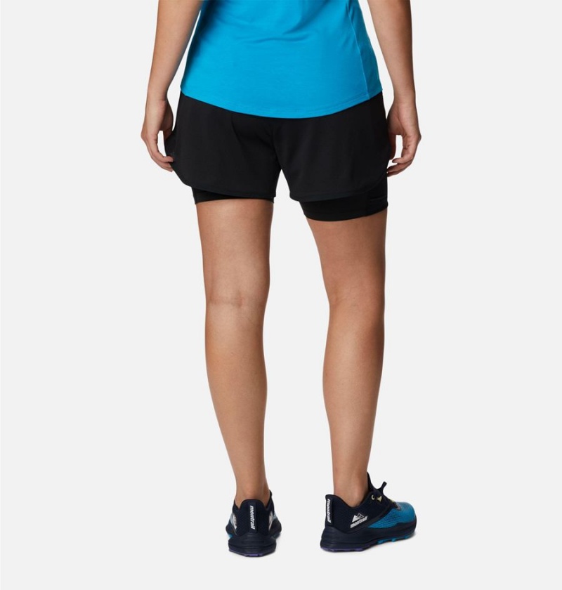 Black Columbia Endless Trail 2-in-1 Women's Shorts | 95806DWTC