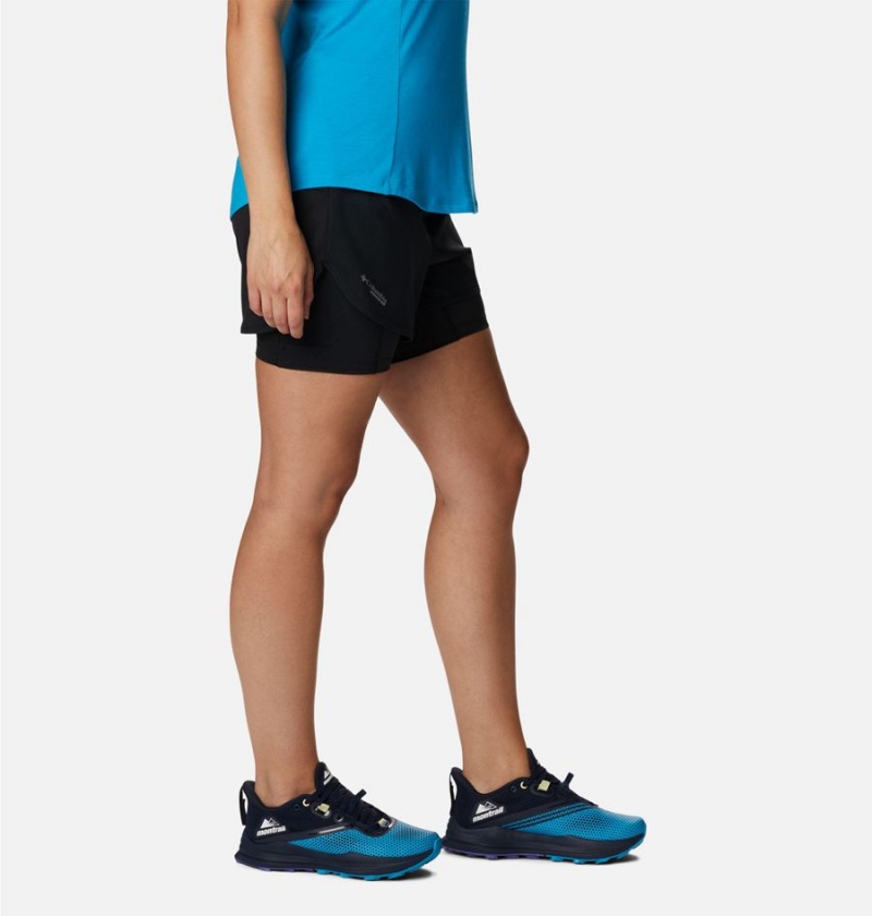 Black Columbia Endless Trail 2-in-1 Women's Shorts | 95806DWTC