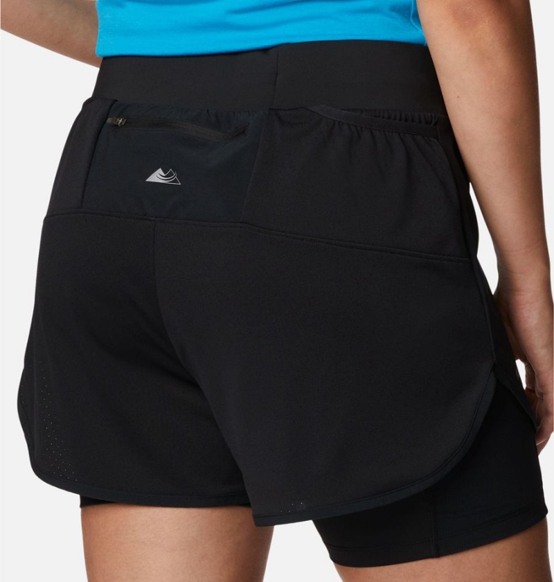 Black Columbia Endless Trail 2-in-1 Women's Shorts | 95806DWTC