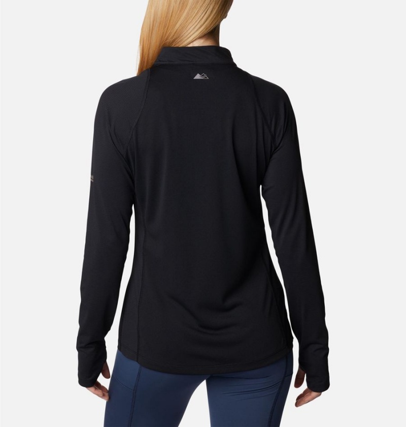 Black Columbia Endless Trail Half Zip Mesh Long Sleeve Women's Pullover | 19048RTVZ