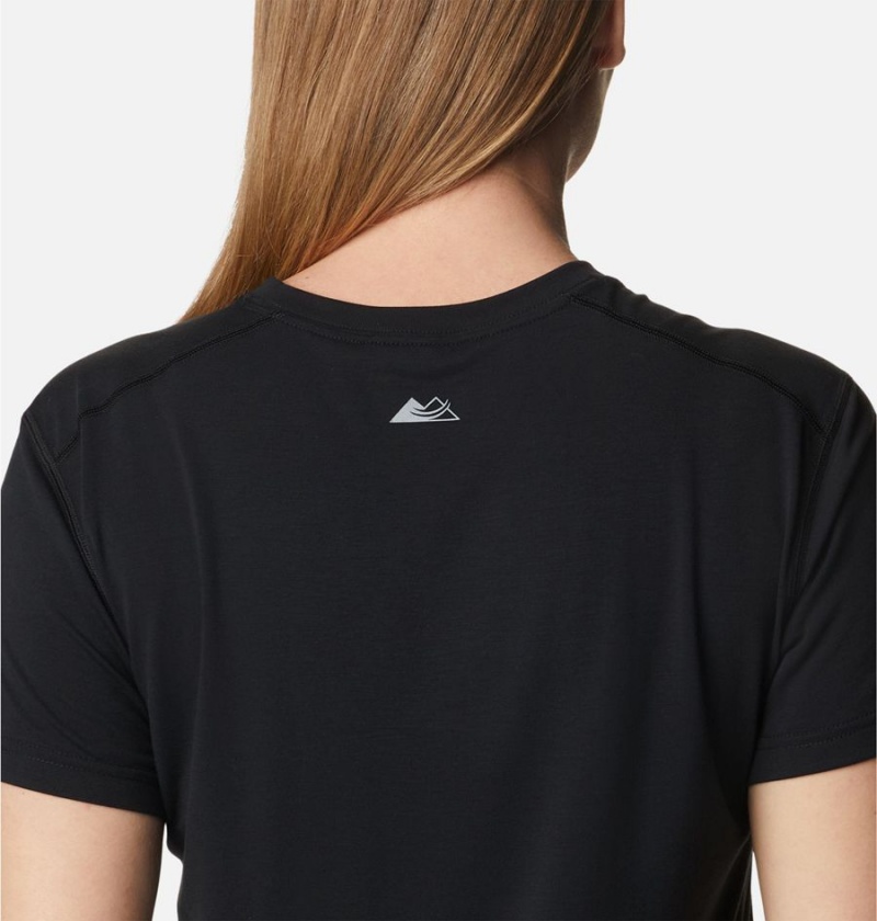 Black Columbia Endless Trail Running Tech Women's T-Shirt | 63498MSXZ