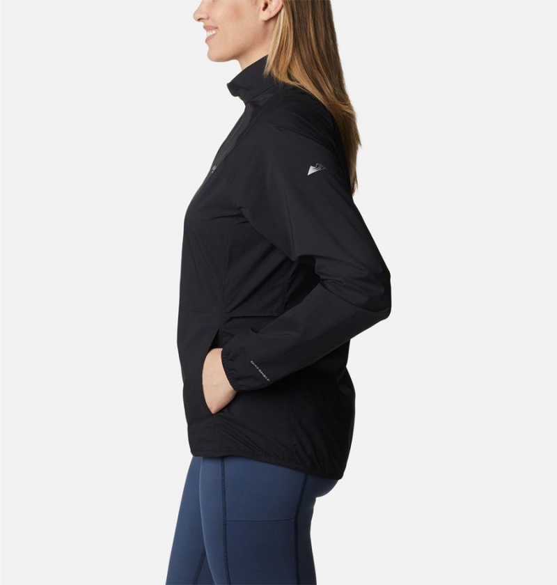 Black Columbia Endless Trail Wind Shell Jacket Women's Windbreaker | 42576ZIHY