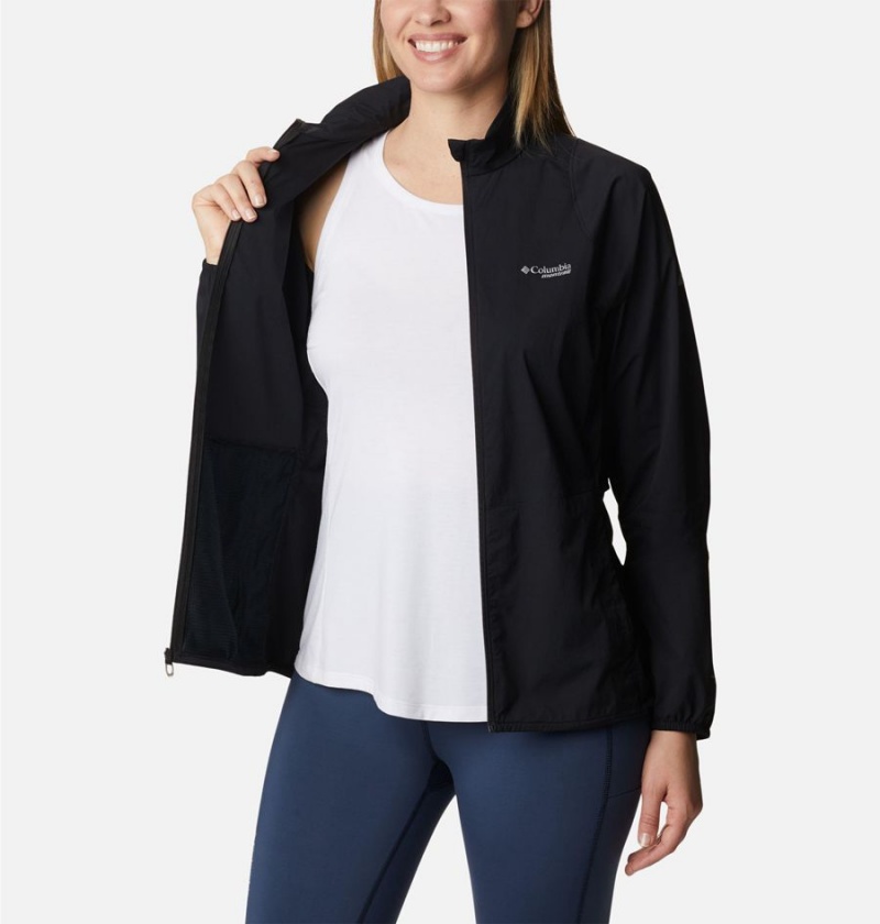 Black Columbia Endless Trail Wind Shell Jacket Women's Windbreaker | 42576ZIHY