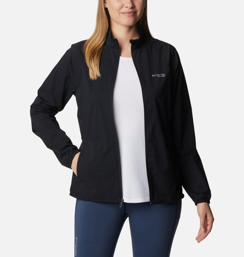 Black Columbia Endless Trail Wind Shell Jacket Women's Windbreaker | 42576ZIHY